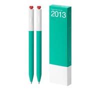 Lot de 2 stylos à encre gel de 0,5 mm avec inscription « First Love Heart » - Stylos esthétiques - Écriture lisse - Encre gel pour journal intime