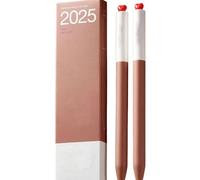 Lot de 2 stylos à encre gel esthétiques de 0,5 mm avec inscription « First Love » en forme de cœur, encre noire neutre, rotatif, charmant pour l'école