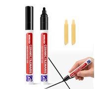 Lot de 2 stylos à joints noirs | Kit de réparation de joints imperméables pour cuisine et salle de bain | Peinture de retouche | Colorant noir pour joints - Séchage rapide, couvre les lignes de joints