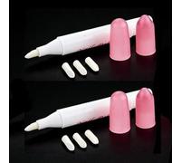 Lot de 2 stylos correcteurs de vernis à ongles avec 3 embouts remplaçables - Outil de manucure pour nettoyage rapide des erreurs de nail art