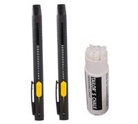 Lot de 2 stylos effaçables à la chaleur pour tissu, craie de tailleur rechargeable 0, 2 mm avec 20 recharges, marqueurs tissu lavables pour la couture, le quilting, la broderie, l'artisanat, les