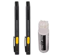 Lot de 2 stylos effaçables à la chaleur pour tissu, craie de tailleur rechargeable 0, 2 mm avec 20 recharges marqueurs tissu lavables pour la couture, le quilting, la broderie, l'artisanat, l