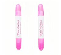 Lot de 2 stylos effaçables à ongles à tête amovible en plastique pour manucure, manucure à domicile, salon, soins des ongles, vernis à ongles (6 g)