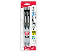 Lot de 2 stylos encre gel r tractable Pentel EnerGel Pearl RTX avec pointe aiguille de 0,7 mm