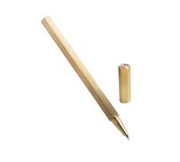 Lot de 2 stylos hexagonaux en laiton - Couleur jaune