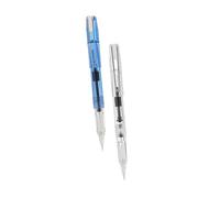 Lot de 2 Stylos Pinceaux Aquarelle à Pointe Fibre, Corps Transparent | Plastique, pour Étude, Format Léger, Stable, Écriture Lisse, sans Encre, Adaptés aux Adultes et Étudiants
