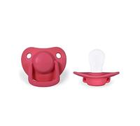 Lot de 2 sucettes anatomique en silicone 0-6m - Coral - Filibabba
