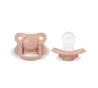 Filibabba - Lot de 2 sucettes anatomiques en silicone 6m+ Peach