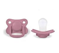 Lot de 2 sucettes anatomique en silicone vieux rose TU