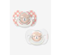 Lot de 2 sucettes avec tétine symétrique SX Pro Night&Day rose 2
