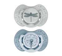 Lot de 2 sucettes dynamique lovi nuit & botanic bleu 6/18M(67/81)