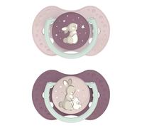 Lot de 2 sucettes dynamique lovi nuit & jour taille 4 - plus 18 mois rose 18/36M(81/97)