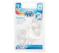 Lot de 2 sucettes en silicone à col large Canpol - Tétine pour biberon à débit rapide pour un confort serein lors de la tétée de votre bébé