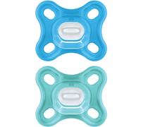 Lot de 2 sucettes en silicone Comfort bleu (0-2 mois)