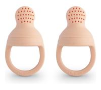 Lot de 2 sucettes grignoteuses silicone - Blush