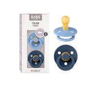 Lot de 2 sucettes - Latex 0-6 mois Sky/Steel Blue