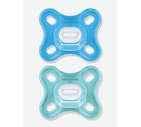 MAM Comfort Sucette Physiologique +0m Bleu Lot de 2 + Boîte de Conservation