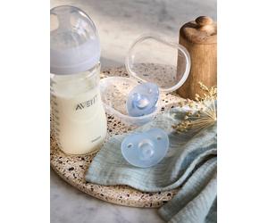 Lot de 2 sucettes nouveau-né Philips AVENT Soothie C?ur bleu clair + bleu TU
