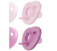 Lot de 2 sucettes nouveau-né Philips AVENT Soothie C?ur rose pâle + rose framboise TU