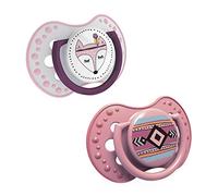 Lot de 2 sucettes orthodontiques Lovi - En silicone - Été indien - Sans BPA - 2 bouchons de Protection