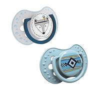 Lot de 2 sucettes orthodontiques Lovi - En silicone - Été indien - Sans BPA - 2 bouchons de Protection