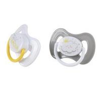Lot de 2 Sucettes Physiologiques "Nuage" 0 à 6 Mois Gris Gris G