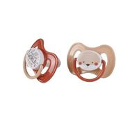 Lot de 2 Sucettes Physiologiques "Renard" +6 Mois Beige