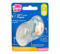 Lot de 2 sucettes Soft mini 18-36 mois Ourson et chat - Tigex