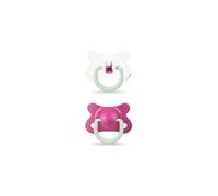 Lot de 2 sucettes sx pro -2/4 mois night&day rose 0/3M(50/60)