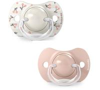 Suavinex Sucettes symétriques SXPRO 0 à 6 mois Birdies Rose Lot de 2