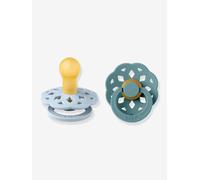 Lot de 2 sucettes-tétines Bohème, taille 1 de 0 à 6 mois bleu ciel + bleu lagon TU