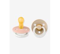 BIBS Tétines Colour Glow – Lot de 2 – Brillent dans le noir – Blush Night/Vanilla Night