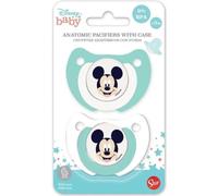 Lot de 2 sucettes - THERMOBABY - Silicone orthodontique - Avec clip protection - +6 mois - Mickey Cool