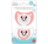 Lot de 2 sucettes - THERMOBABY - Silicone orthodontique - Avec clip protection - +6 mois - Minnie