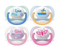 Lot de 2 sucettes Ultra Air 0/6 mois I love mama - Philips Avent