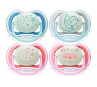 Lot De 2 Sucettes Ultra Air 0/6 Mois + Phosphorescent Oursons Et Étoiles 2 - Philips Avent