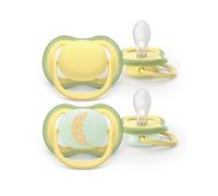 Philips AVENT Sucette Ultra Air Jour & Nuit 18M+ Nature x2 sans BPA