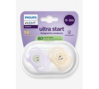 Lot de 2 sucettes ultra douces 1er âge mauve TU