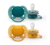 Lot De 2 Sucettes Ultra Douces 6/18 Mois Vert/Orange 2 - Philips Avent