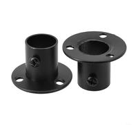 Lot de 2 supports à bride en acier inoxydable pour penderie, barre porte-serviettes, barre de suspension pour vêtements d'intérieur (19 mm)
