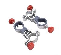 Lot de 2 supports à clipser pour porte-parapluie de chaise de jardin, design en alliage d'aluminium pour tubes de 25 mm, convient pour patio, chaise de pêche, parapluie de poussette (pliable)