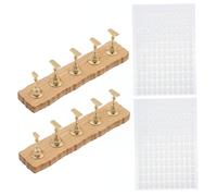 Lot de 2 supports à ongles magnétiques en bois avec 5 pointes en alliage, design élégant de style japonais pour manucure DIY