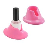 Lot de 2 supports à ongles roses en caoutchouc souple, support de bouteille de vernis à ongles, outil de siège de vernis à ongles, support de bouteille anti-déversement, outils de manucure,