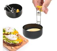 Lot de 2 supports à œufs pour faire bouillir des œufs en acier inoxydable, anti-adhésifs, pliables, à suspendre pour des œufs à la coque parfaits, outil de cuisine facile à utiliser pour la cuisine (2