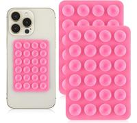 Lot de 2 supports à ventouse en silicone pour téléphone portable, polyvalent, auto-adhésif, support à ventouse pour téléphone portable, tapis à ventouse pour téléphones portables, pour tous les