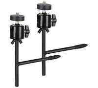 Lot de 2 supports à visser pour caméra avec mini tête sphérique - Support universel pour caméra de sécurité - Compatible avec GoPro, Sony, Canon