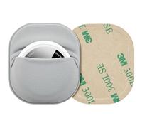 Lot de 2 supports adhésifs pour Airtag et Moto Tag, pour Apple AirTags 1ère et 2ème génération, étui en tissu avec adhésif 3M sur portefeuille, télécommande TV, voiture, bagages, drones, léger, gris