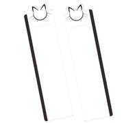 Lot de 2 supports adhésifs réutilisables en acrylique avec motif tête de chat pour écran, système de panneau transparent à clipser + effacement facile de l'écriture, haut