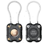 Lot de 2 supports Airtag avec câble métallique, verrouillage sécurisé AirTag, étanchéité IPX7, protection rigide à 360 °. Porte-clé pour Apple Air Tag pour porte-clés, voiture, bagage