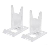 Lot de 2 supports amovibles en acrylique transparent pour présentoirs de plateaux